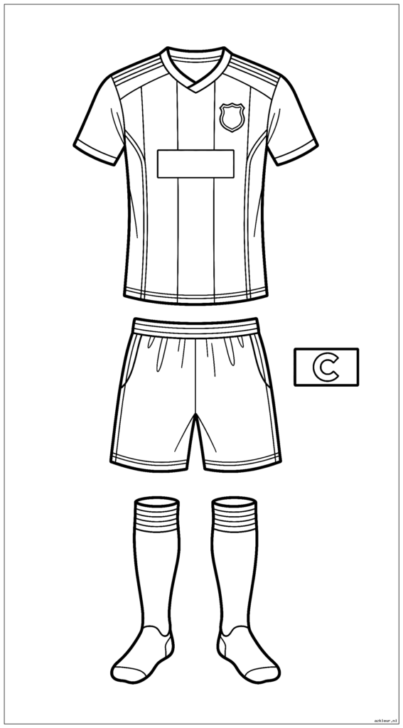 Volledige teamtenue-indeling met trui